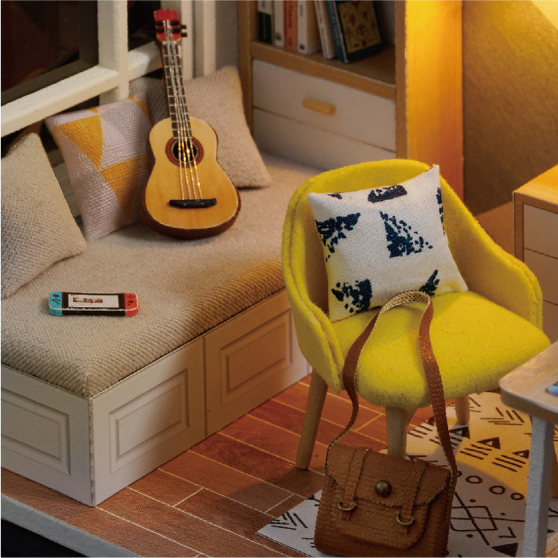 Mini Diy Sunshine Study Hand-assembled Wooden Building Model