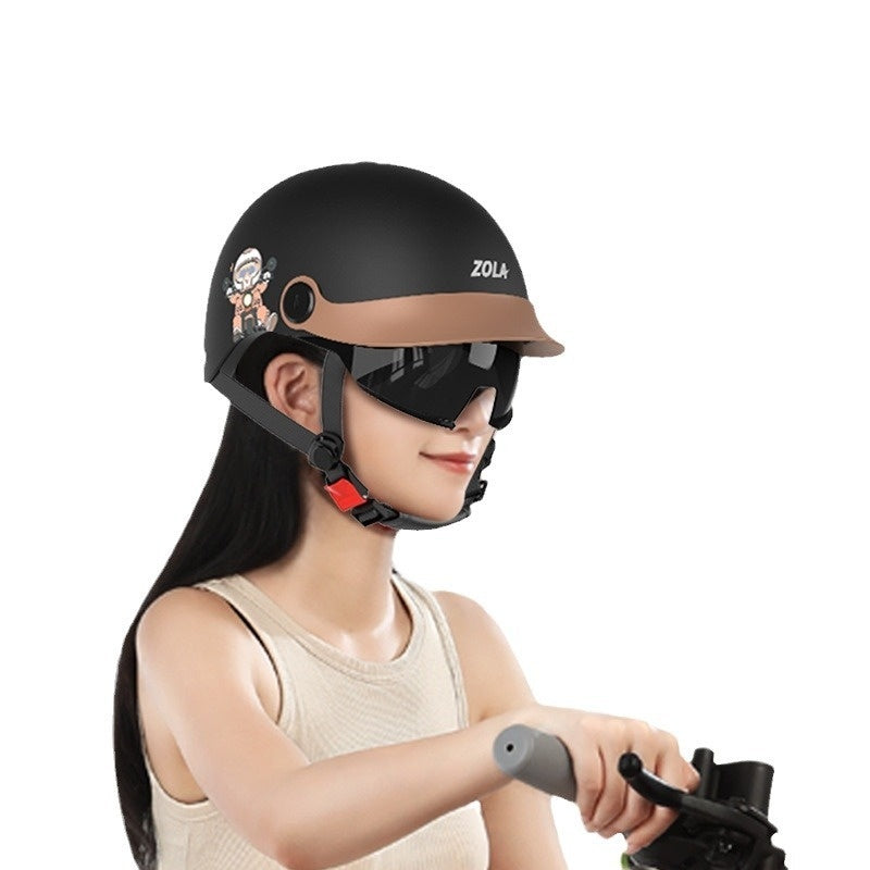 Electric Bicycle Helmet Men's And Women's Summer Sun Protection Lightweight