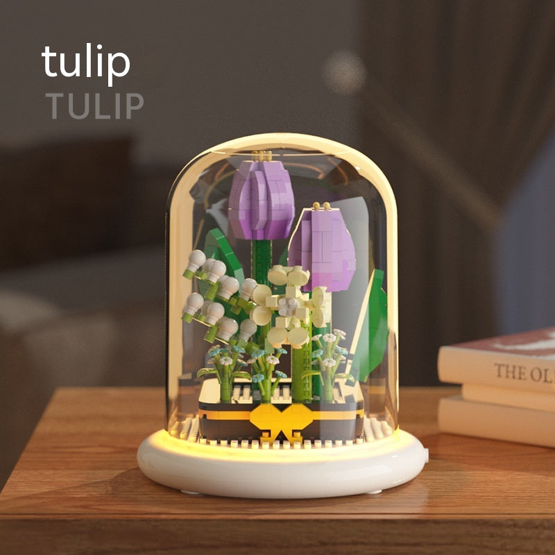 Sunflower Rose Succulent Assembled Toy