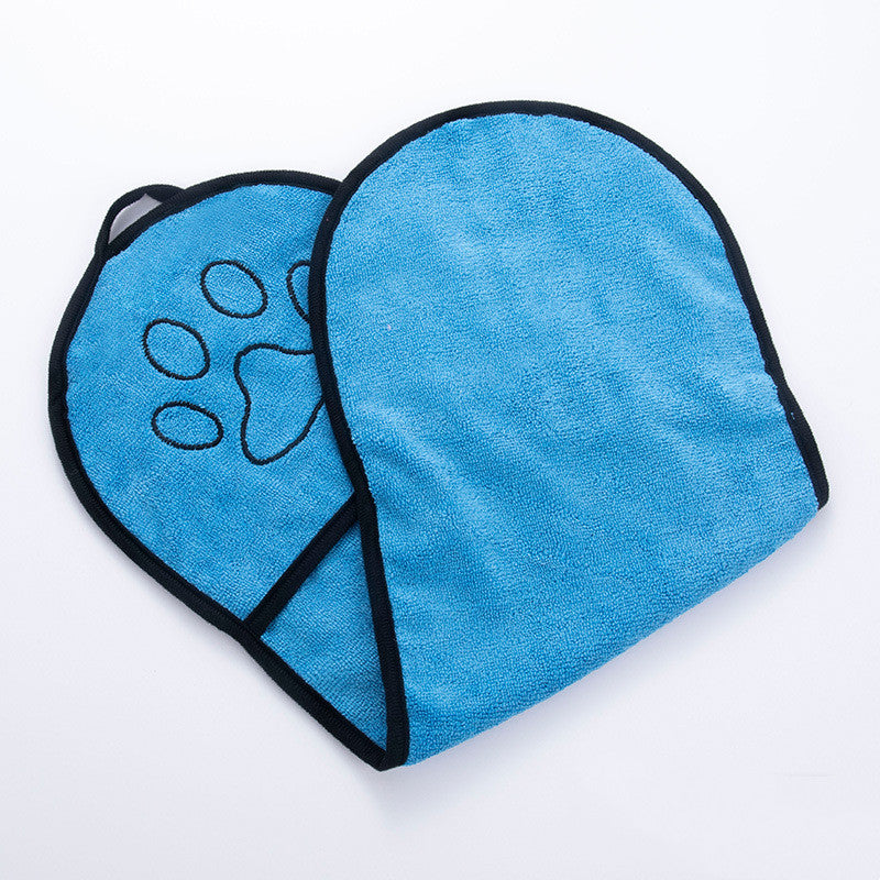 Serviette de bain unie pour chien et chat