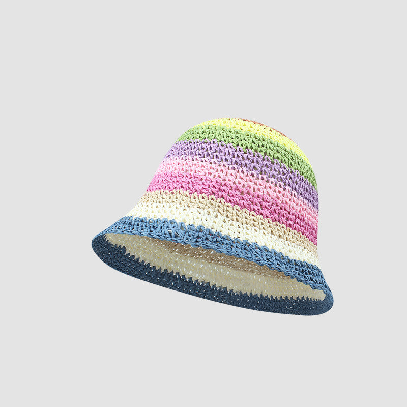 Rainbow Summer Sunscreen Sun Hat Seaside Beach