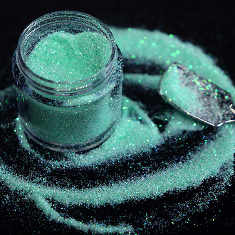 Sel marin en bouteille Sucre cristallisé Laine Poudre scintillante pour les ongles