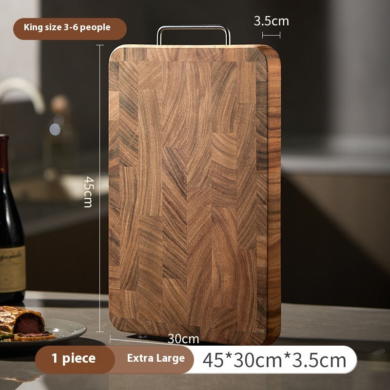 Planche à découper double face en bois massif épaissie pour cuisine