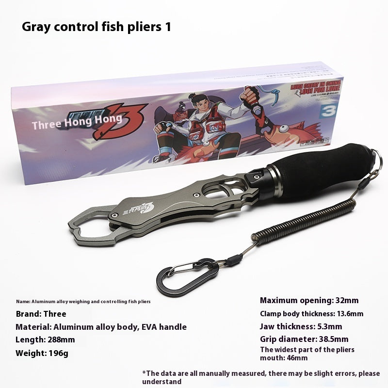 Appareil de pêche multifonctionnel en alliage d'aluminium, grande pince à poisson avec contrôle du poids