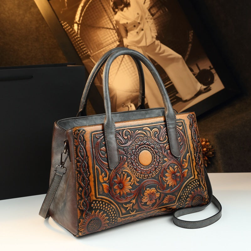 Sac à bandoulière simple et polyvalent de grande capacité pour femme