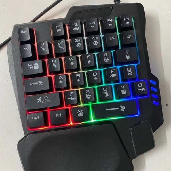 Ensemble clavier mécanique et souris à une main