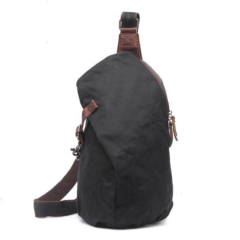 Sac de poitrine rétro Sac à bandoulière Hommes Sac en toile