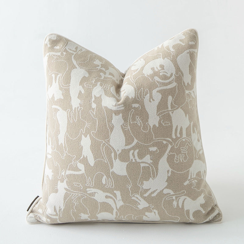 Oat Color Pillow Sitting Room Sofa Cushion Cover