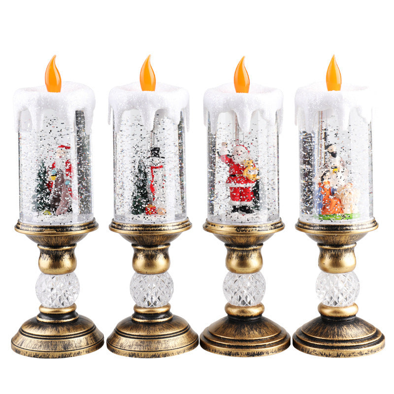Décorations de Noël Scène lumineuse à bougie