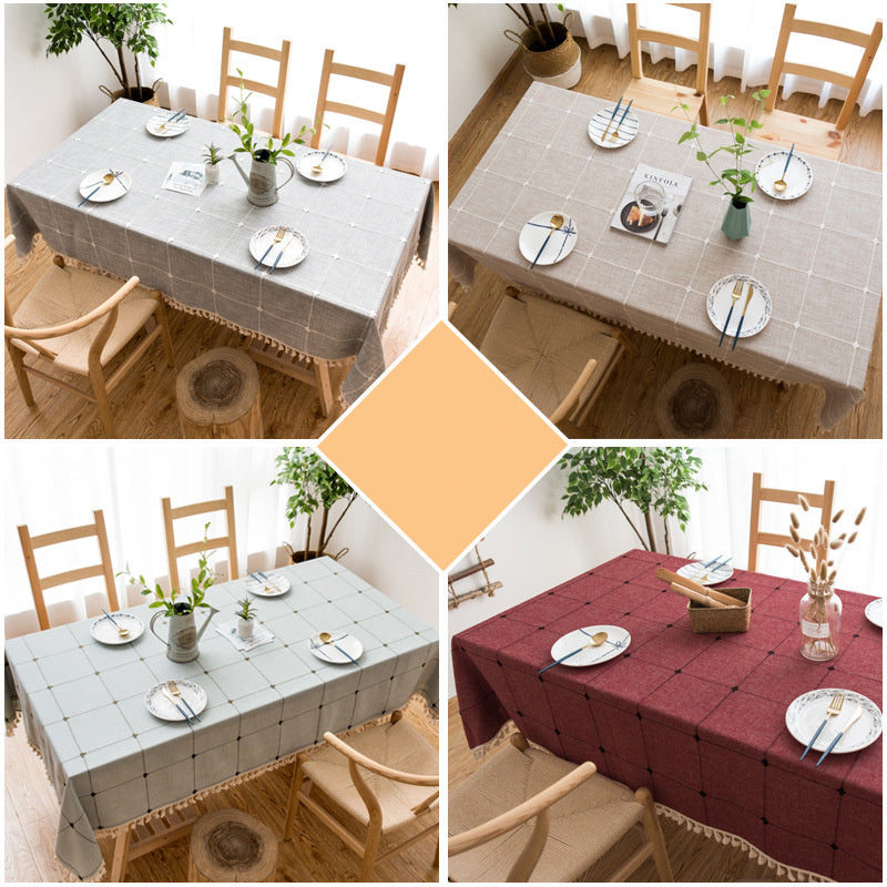 Rectangular Tassel Coffee Table Dining Hotel Tablecloth