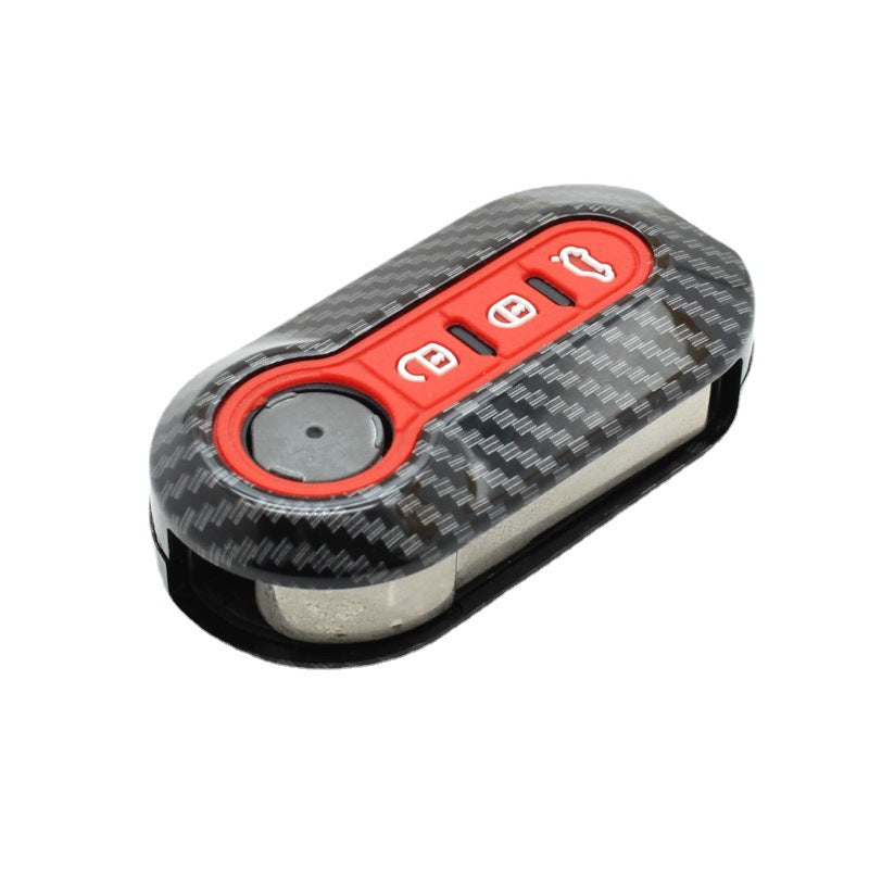 Applicable à la coque de clé Fiat 500 Boyue Ottimo Viaggio en fibre de carbone pour télécommande