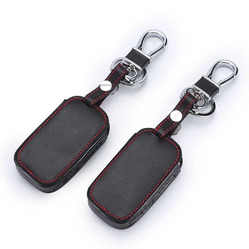 Car Leather Key Bag For Russian Alarm Key Cover Key Shell