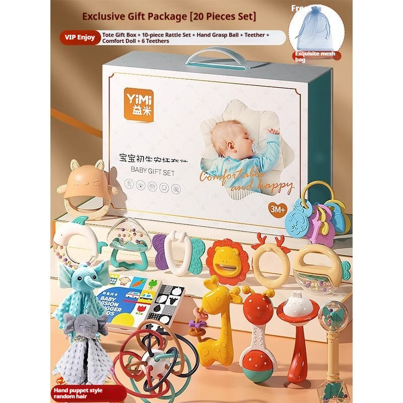 Jouet à clochette à manivelle pour bébé, coffret cadeau de naissance, cadeau d'anniversaire