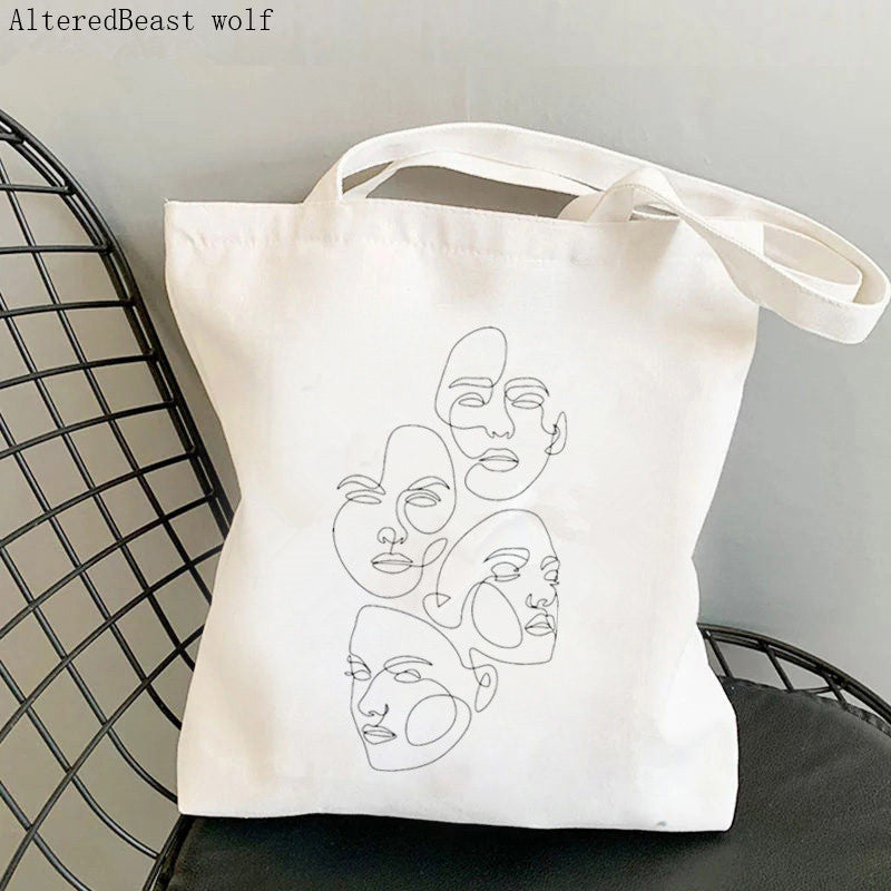 Sac de courses en toile de coton polyester zippé