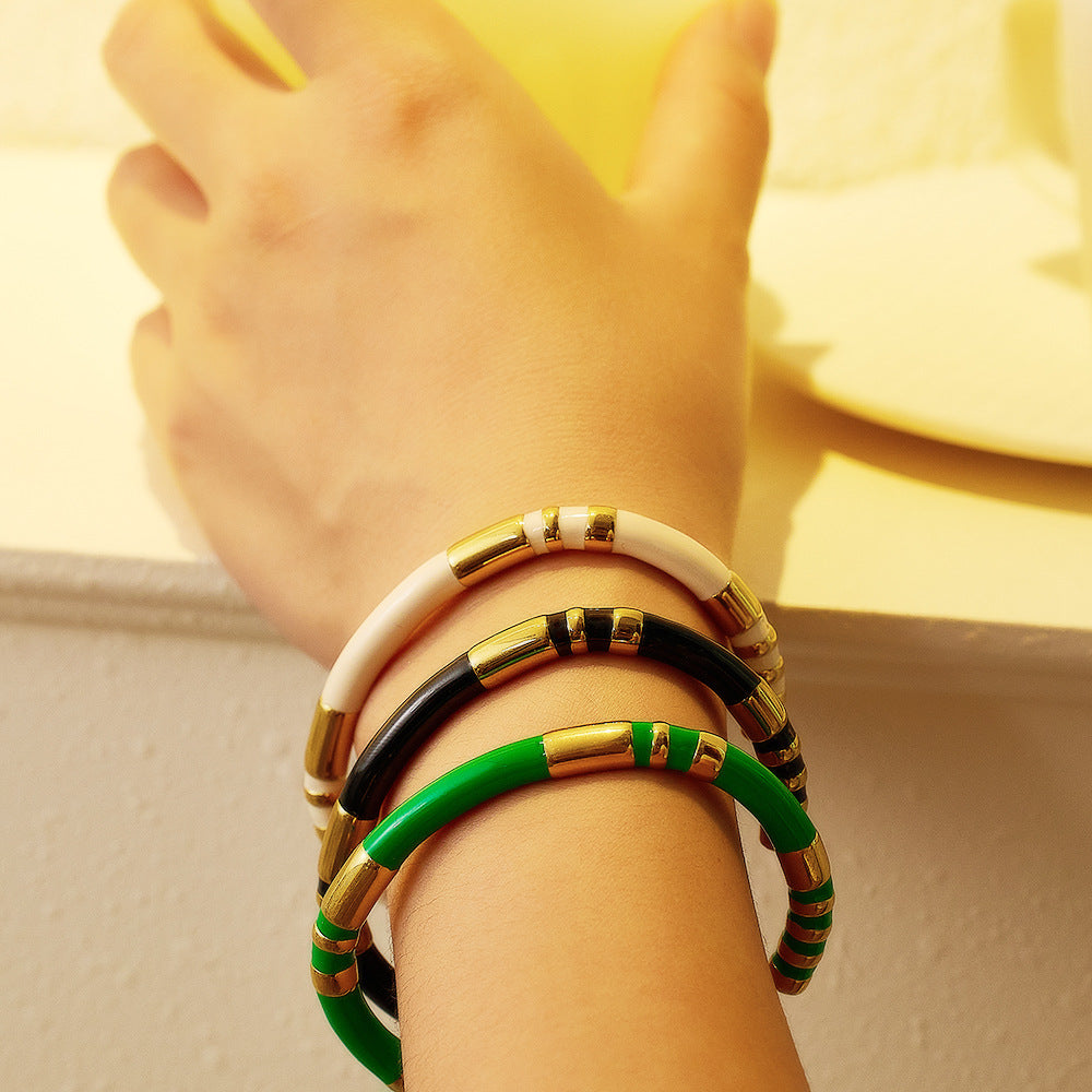 Fashion Bamboo Titanium Steel Bracelet For Women