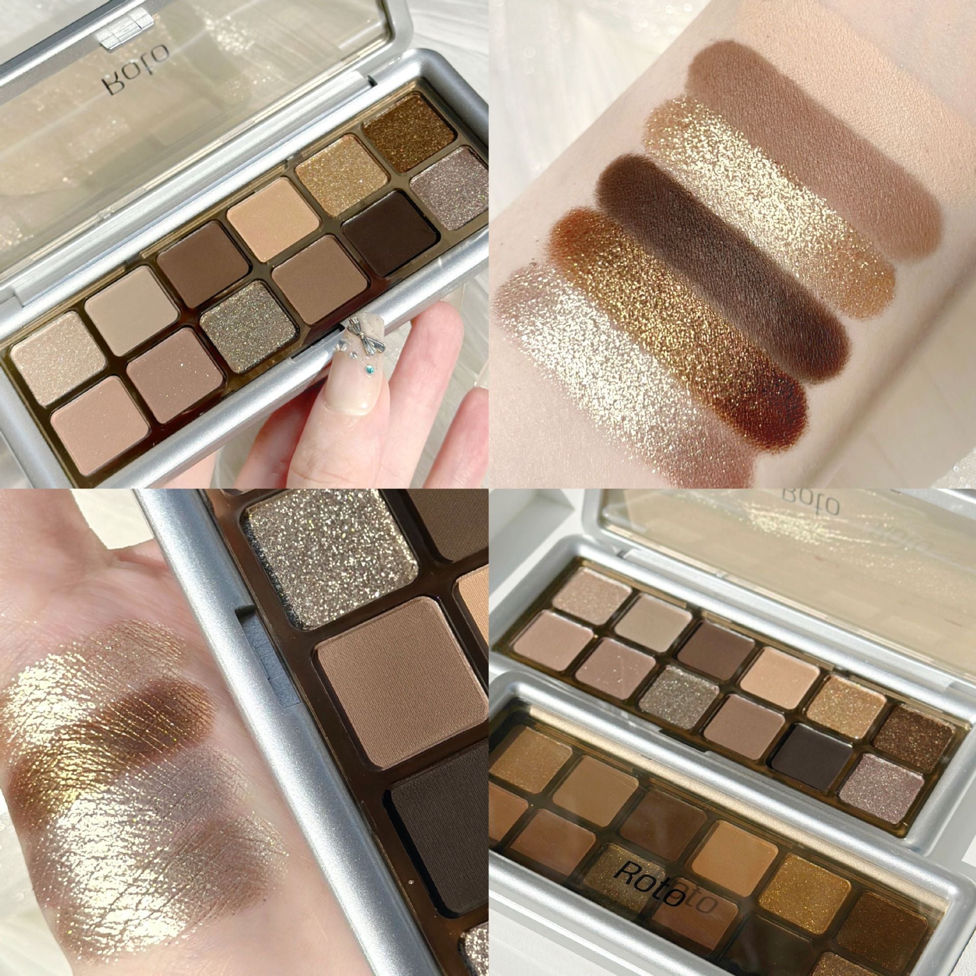 Cement Plate 12color Eye Shadow Pearl Matte Delicate Three-dimensional