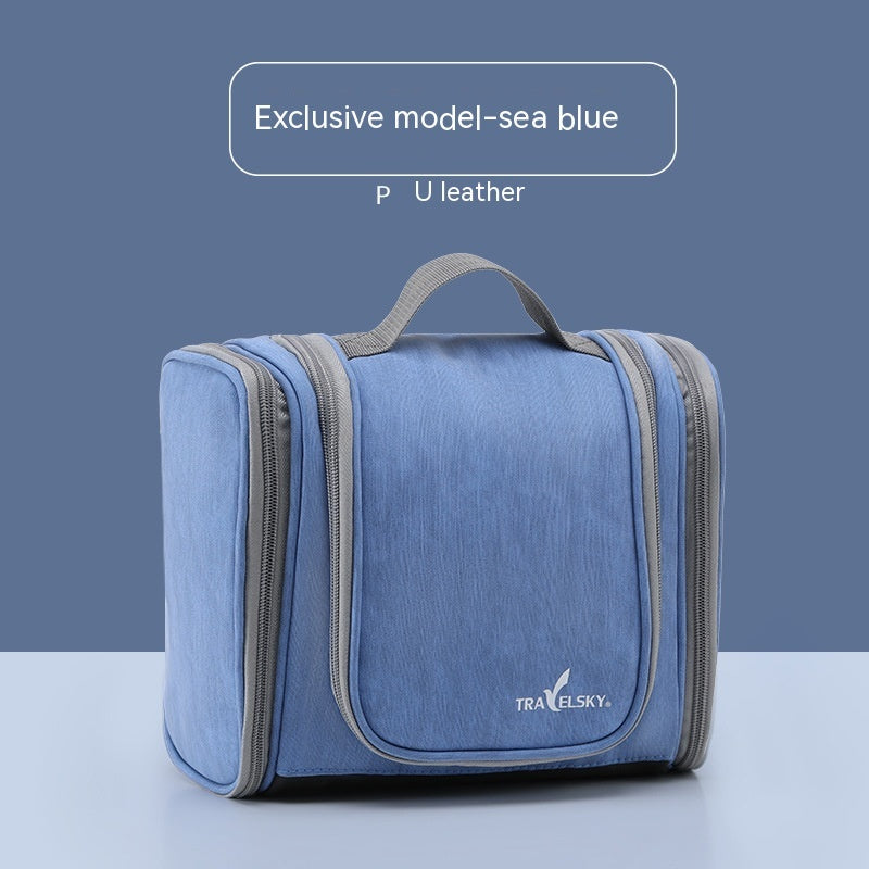 Grande trousse de toilette et de maquillage en cuir PU