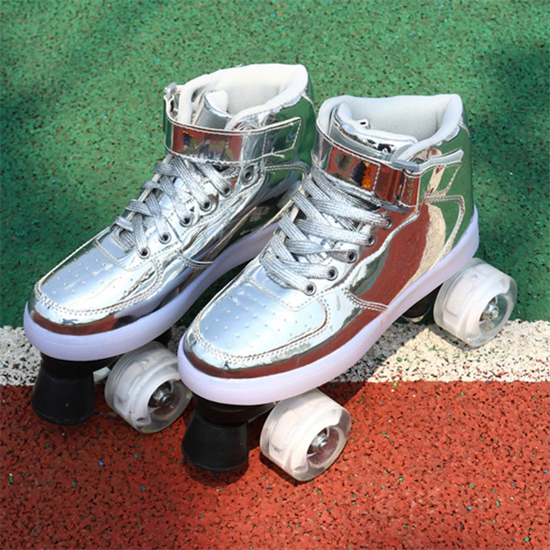 Patinage à roulettes à deux rangées pour hommes et femmes