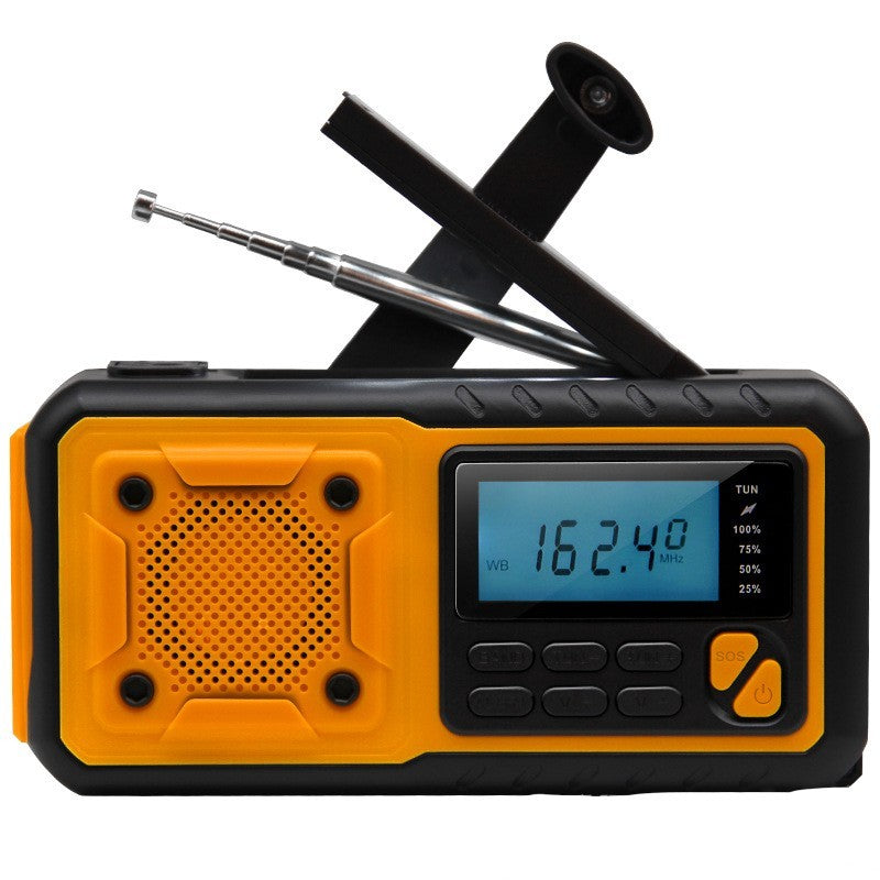 Radio multifonctionnelle d'urgence solaire à manivelle