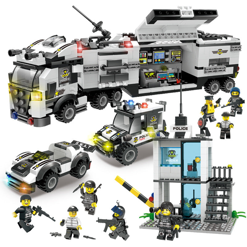 Porte-avions militaire, blocs de construction, jouets DIY pour enfants