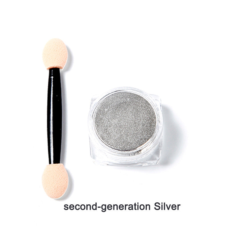 Gold and silver electroplated metal nail powder