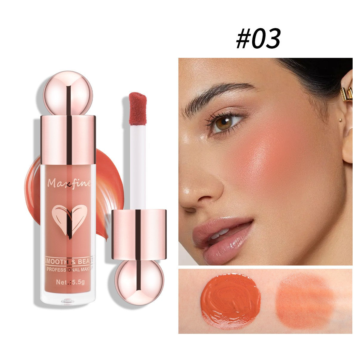Maquillage Fard à Joues Liquide Illuminateur Naturel