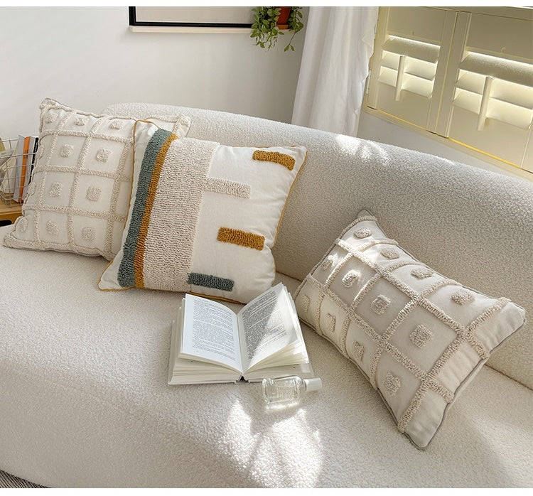 Modern Simple Embroidery Towel Pillowcsae
