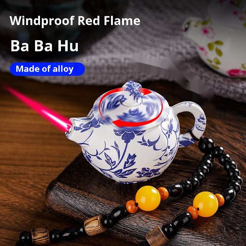 Creative Purple Clay Pot Lighter Rotating Decompression