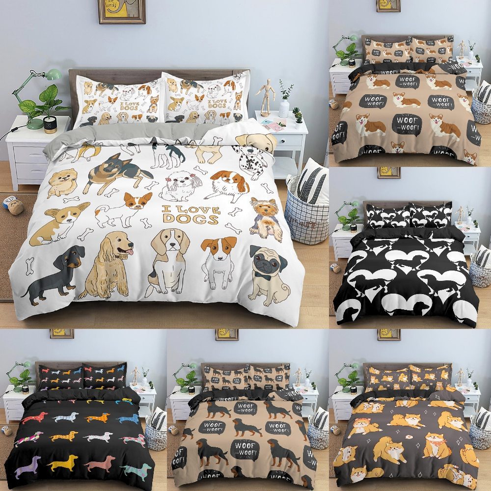 Three-piece Set Dachshund Bedding