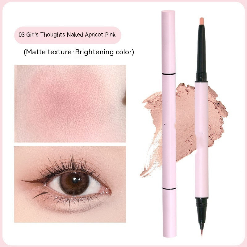Double-headed Eye Shadow Pen High-gloss Brightening Double-effect Three-dimensional Eyeliner