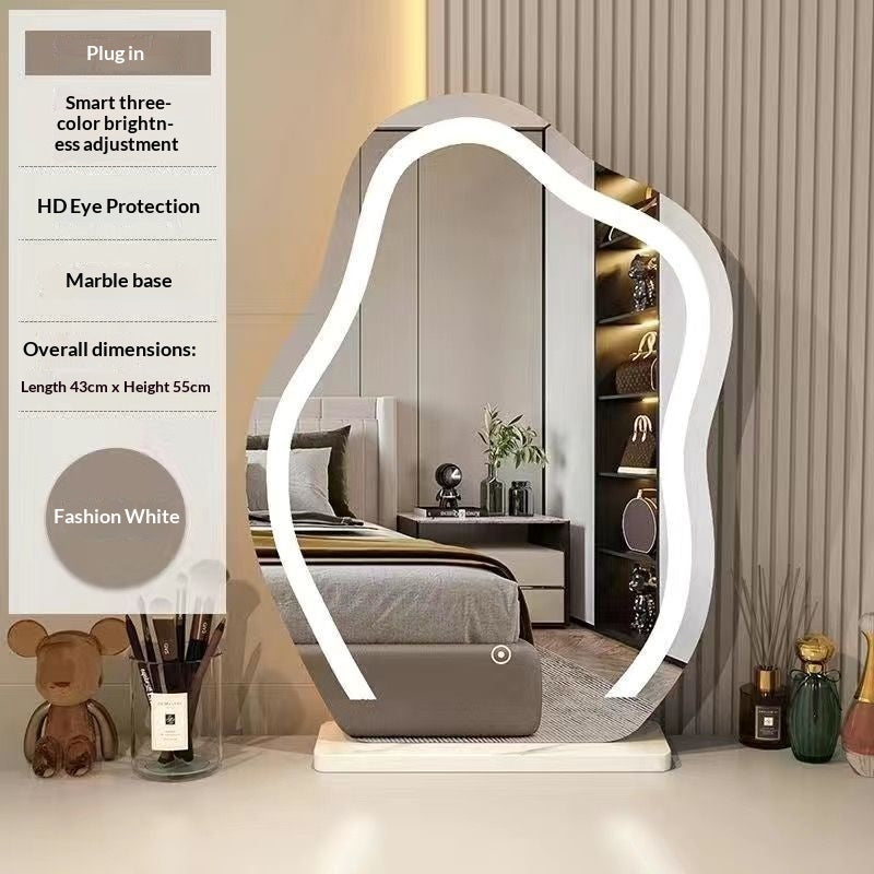 Miroir de maquillage nuage avec lumière de bureau
