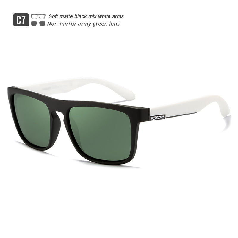 Box Colorful Driving Sunglasses Men's Polarized Sports Sunglasses
