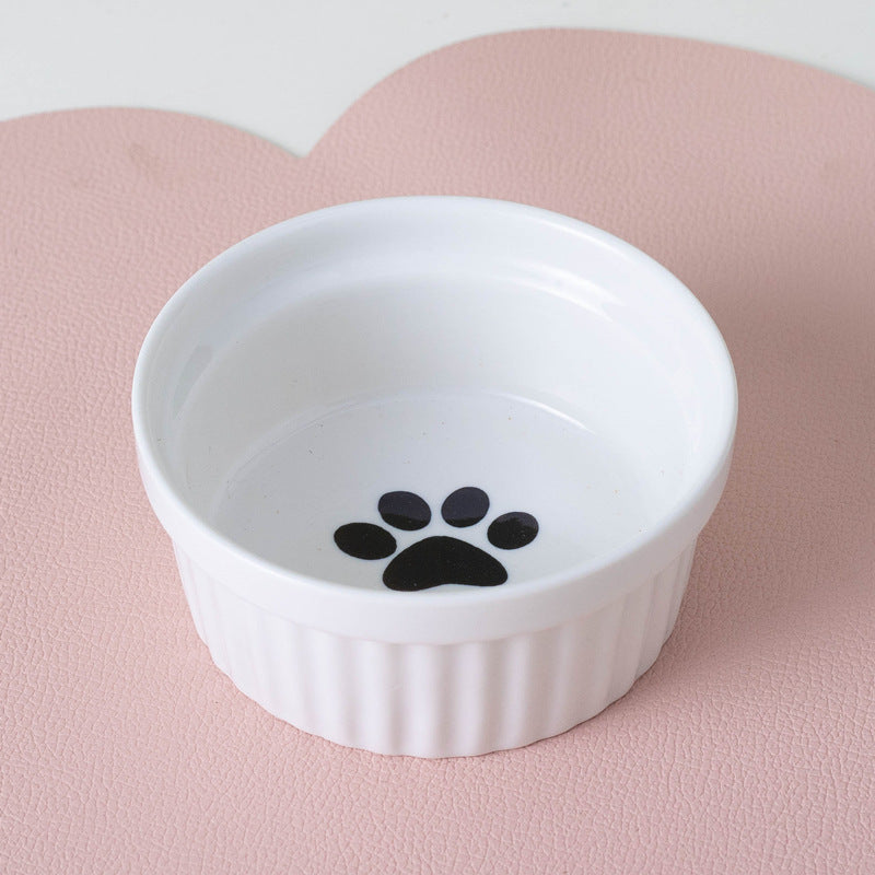 Gamelle pour Chat en Céramique, Double Gamelle, Gamelle d'Eau, Gamelle Oblique Surélevée, Fournitures pour Animaux de Compagnie