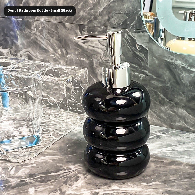 Ceramic Empty Bottle For Shower Gel Divided Into Bottles And Pressed
