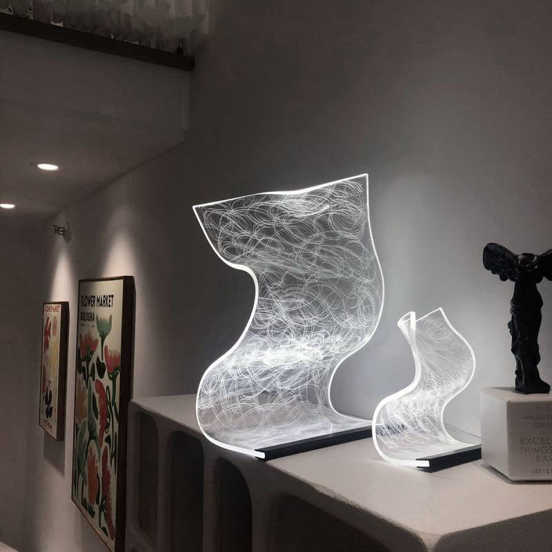 Lampe de chevet chaleureuse à l'esthétique soignée, petite veilleuse de décoration intérieure