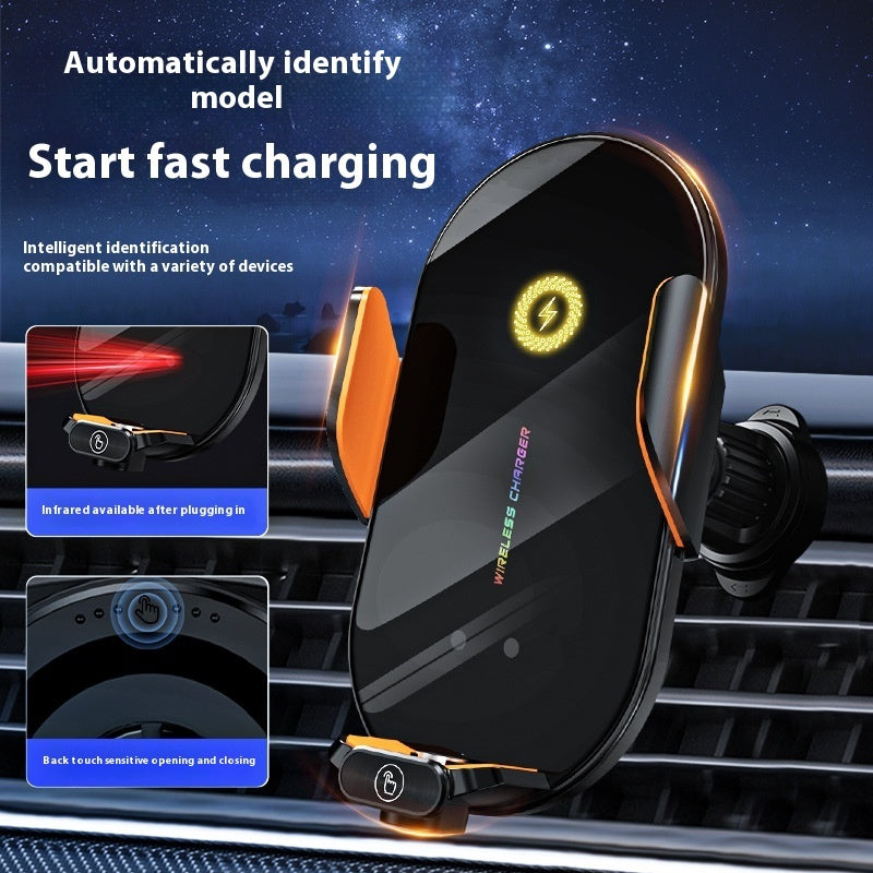 Support de téléphone portable de voiture 66W avec chargeur sans fil et prise électrique sans fil fixe