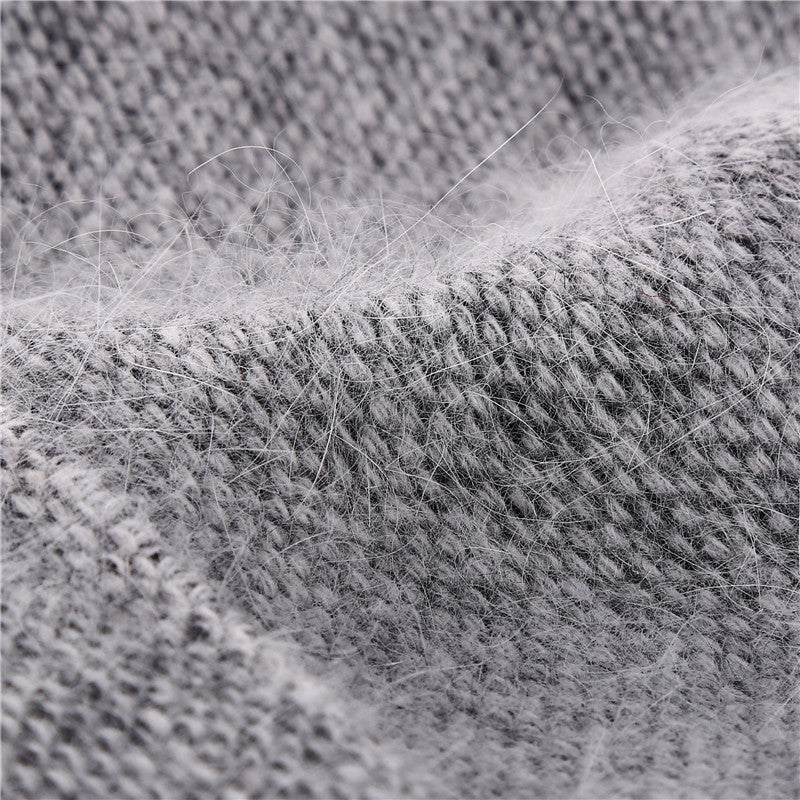 Bonnet en fourrure de lapin angora pour fille - Chapeau d'hiver pour femme