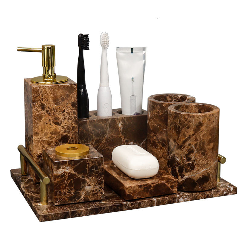 Marble Wash Set Bathroom Brushing Cup European Style Hotel Luxury Products
