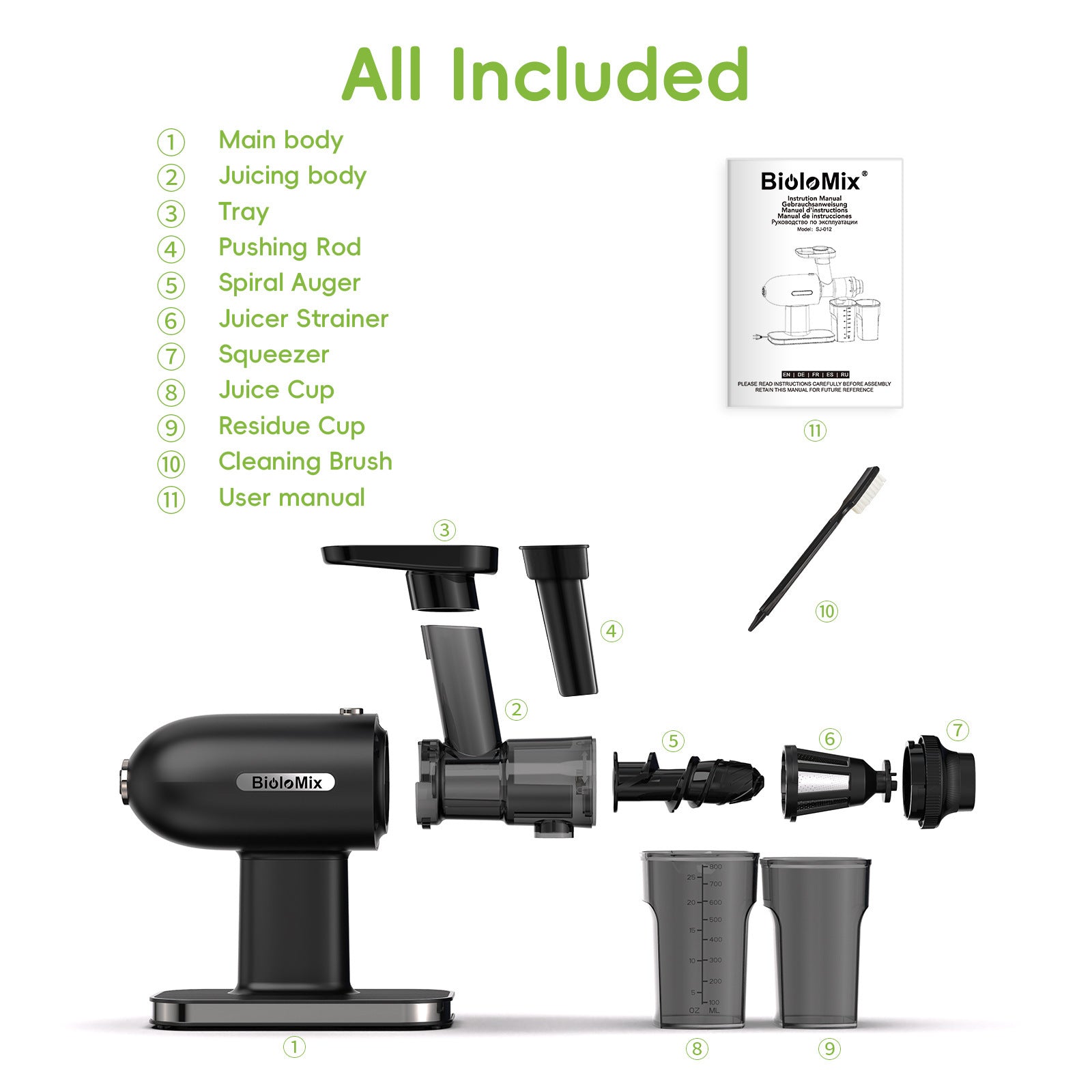 Cold Pressing Slow Grinding Horizontal Juicer