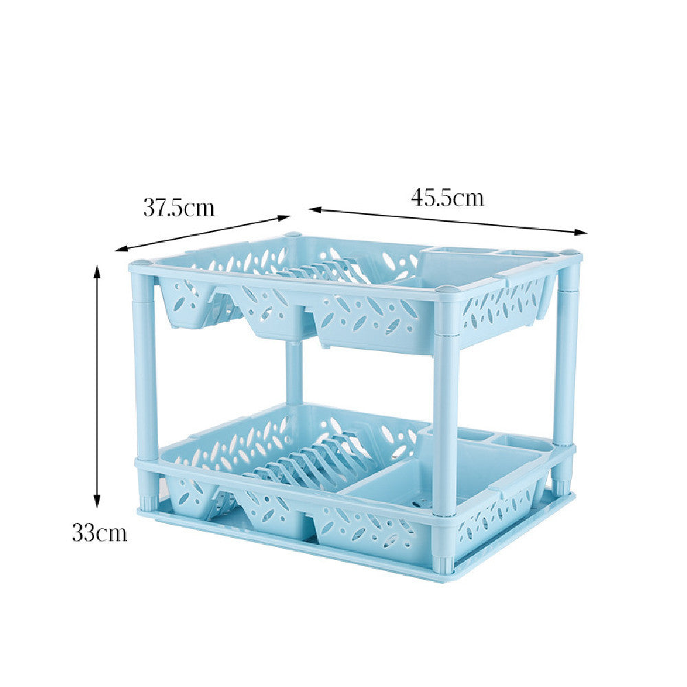 Double Layer Drainage Kitchen Storage Rack
