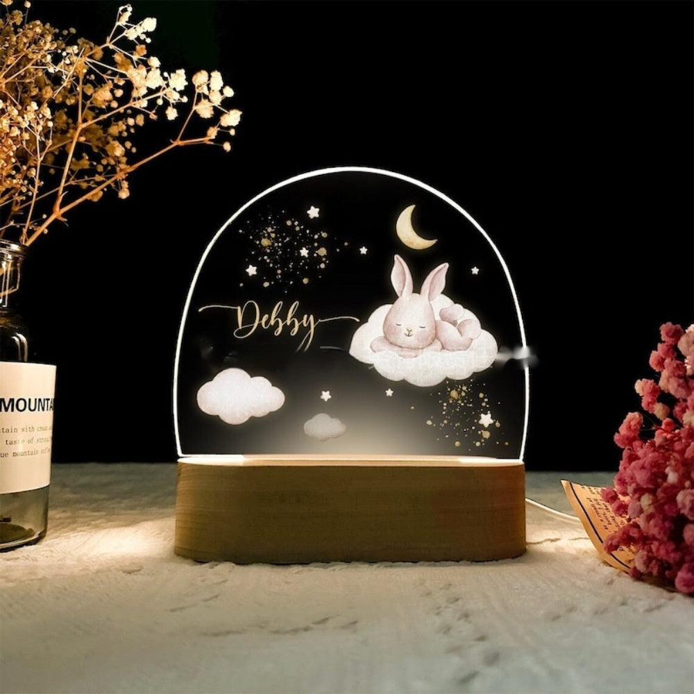 Acrylic 3D Small Night Lamp Giraffe Lion