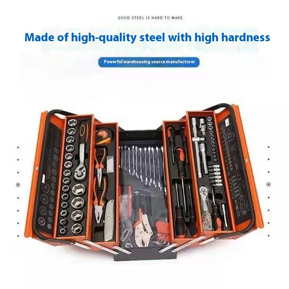 Kit de réparation automobile 85 pièces Grande boîte à outils à trois niveaux