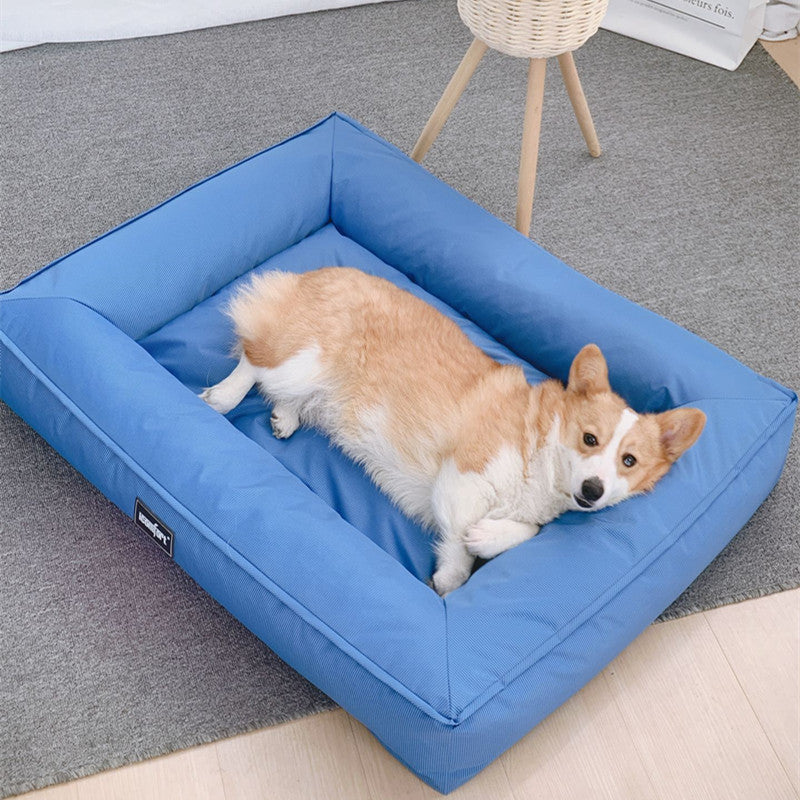 Tapis de chenil d'été imperméable et entièrement amovible et lavable pour chien