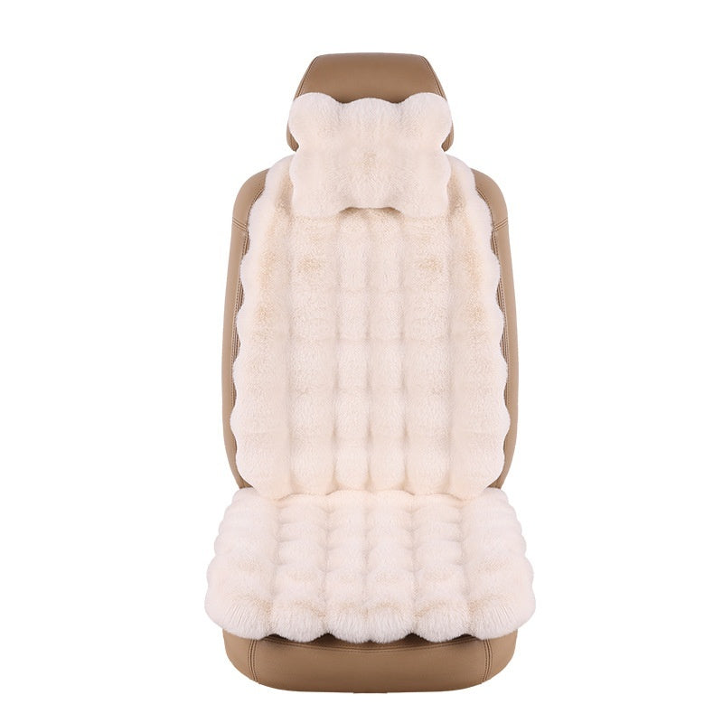 Coussin de voiture Bubble Velvet pour l'hiver, épaissi, chaud, en peluche, coussin de siège universel, housse de siège