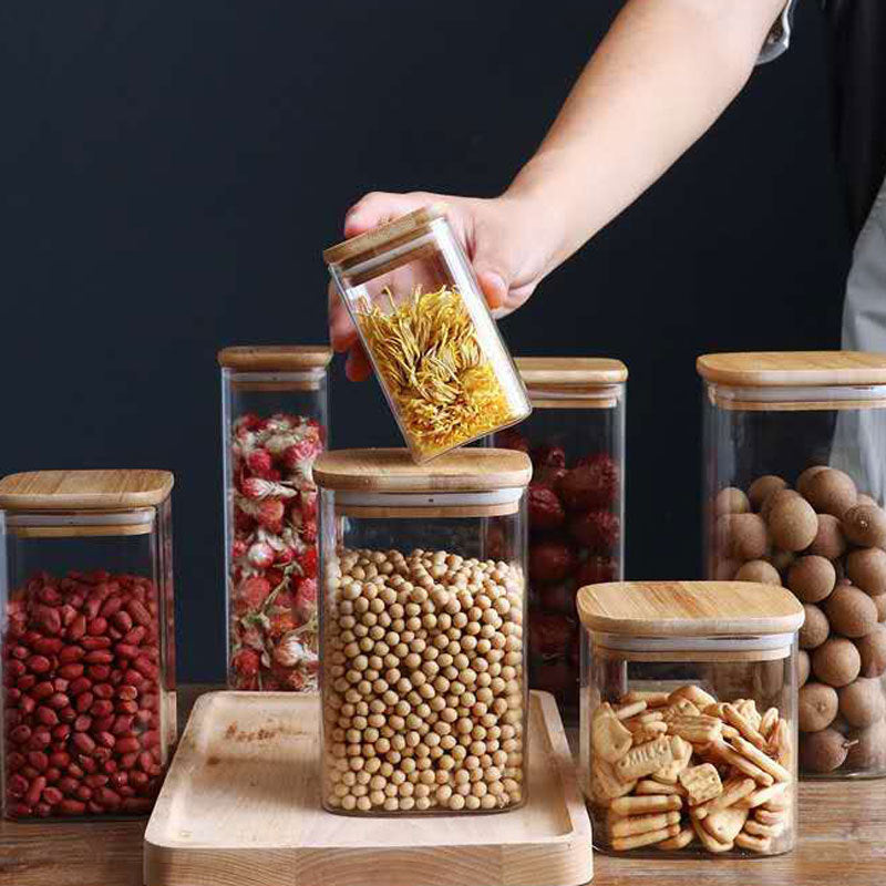 Square Glass Storage Tank For Seasoning
