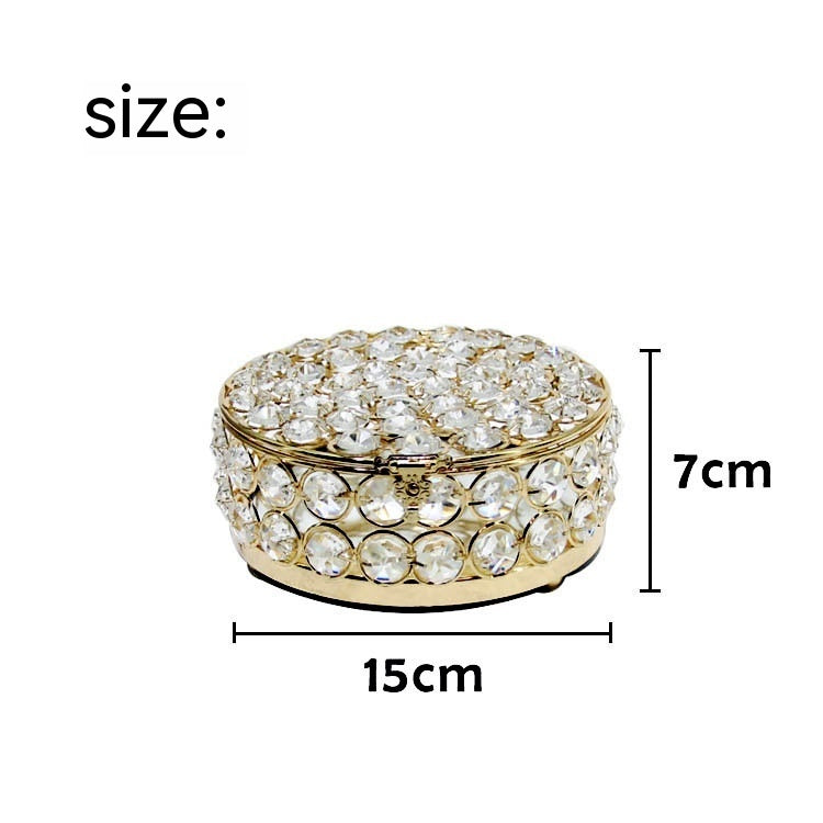 Boîte à bijoux de luxe légère en verre cristal de haute qualité, transparente et exquise