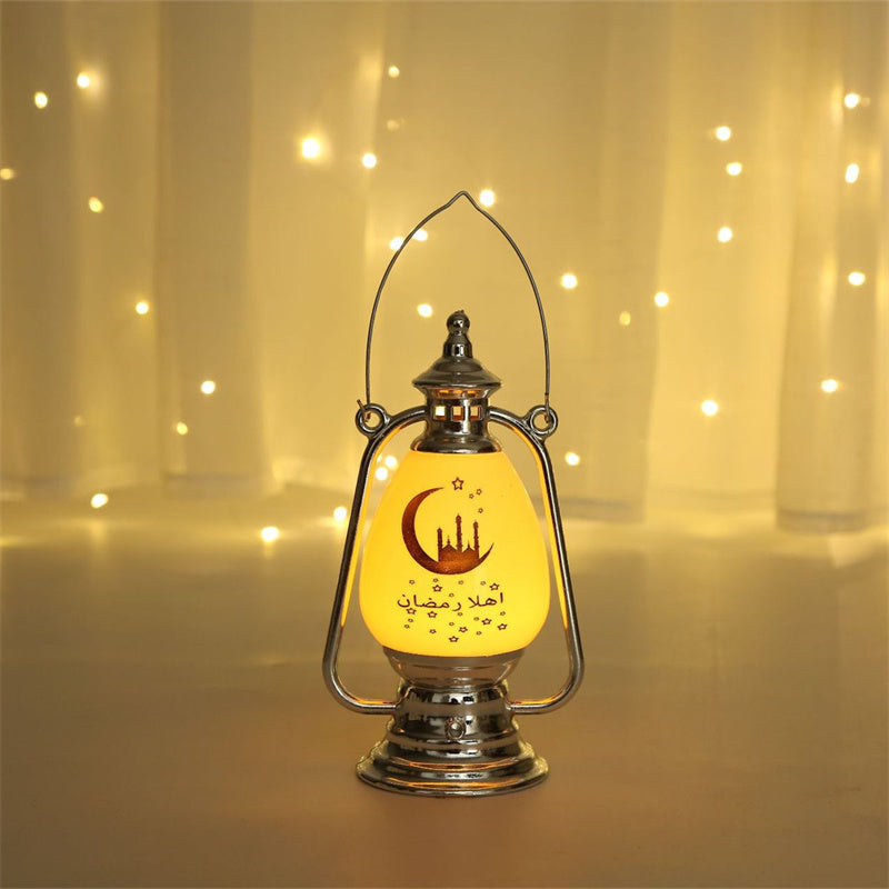 Décoration de lanterne arabe artisanale électronique