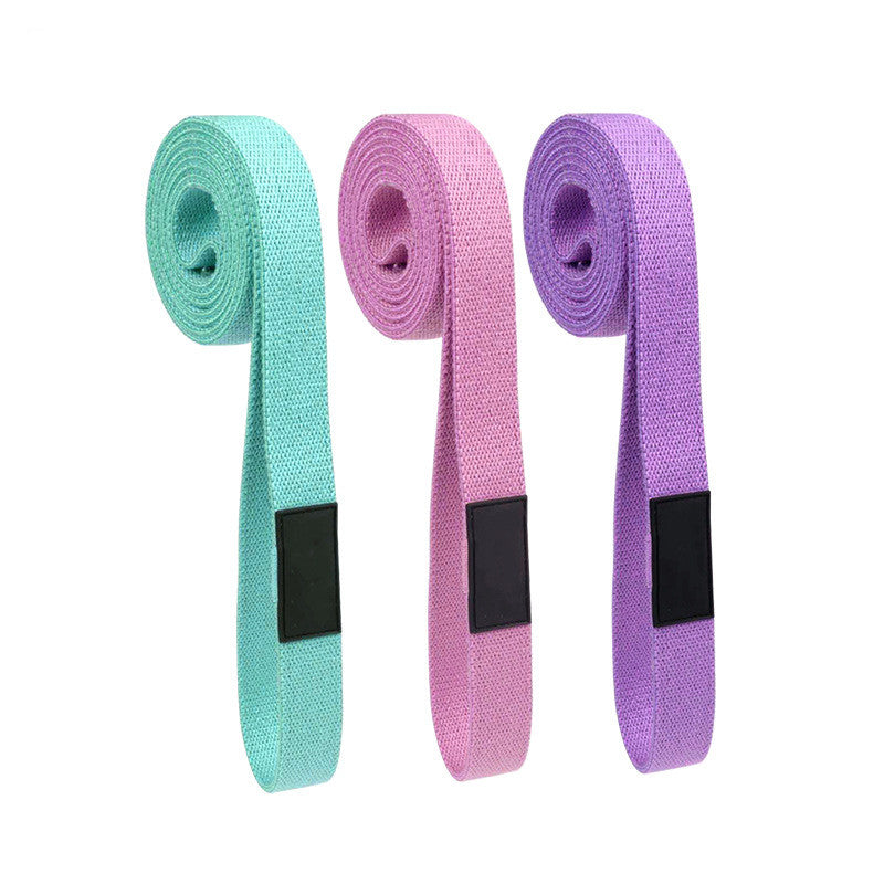 Ceinture longue tricotée en soie de latex pour le lifting des hanches, yoga, fitness, anneau de hanche, ceinture élastique d'entraînement, anneau de tension, ceinture de résistance extensible