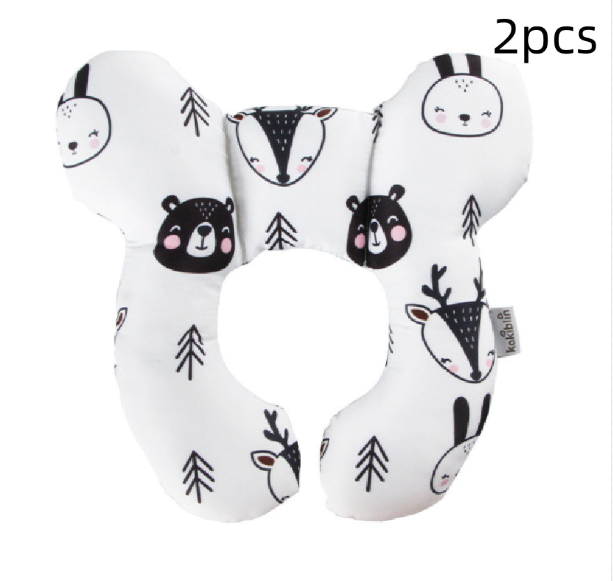 Infant Pillow Baby Bed U-Shaped Safety Seat Neck Guard Fixed Stereotyped Stroller Pillow