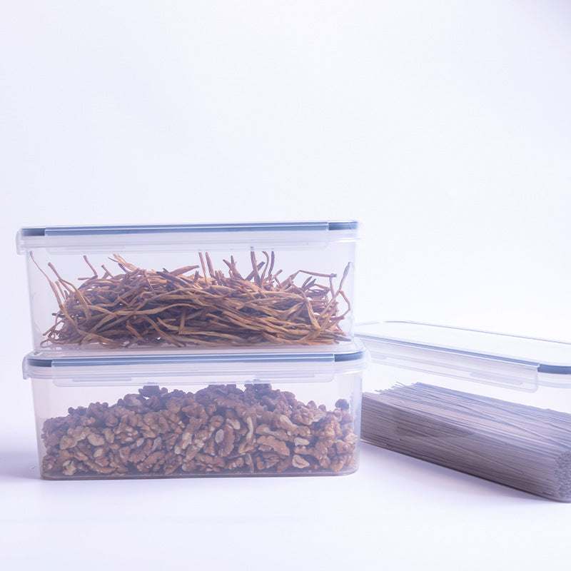 Refrigerator Plastic Noodle Storage Box With Cover Transparent Extension With Cover